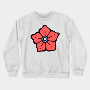 Red Rose Traditional Tattoo Crewneck Sweatshirt